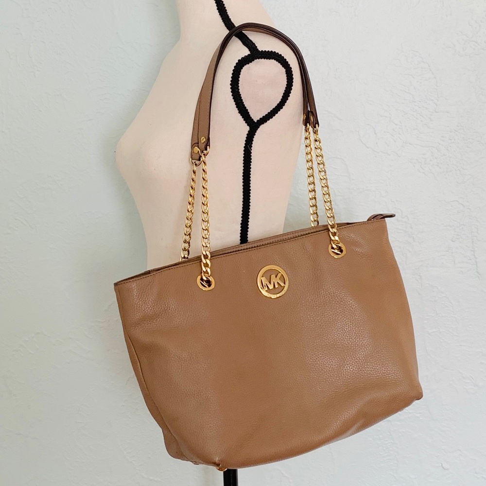 Tan Michael Kors Slouch Shoulder Bag